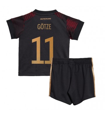 Tyskland Mario Gotze #11 Bortedraktsett Barn VM 2022 Kortermet (+ Korte bukser)